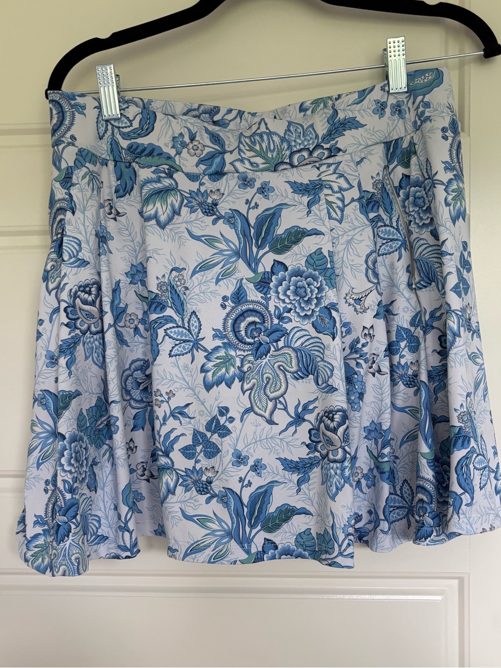 Tuckernuck White Skort with Blue Floral Print